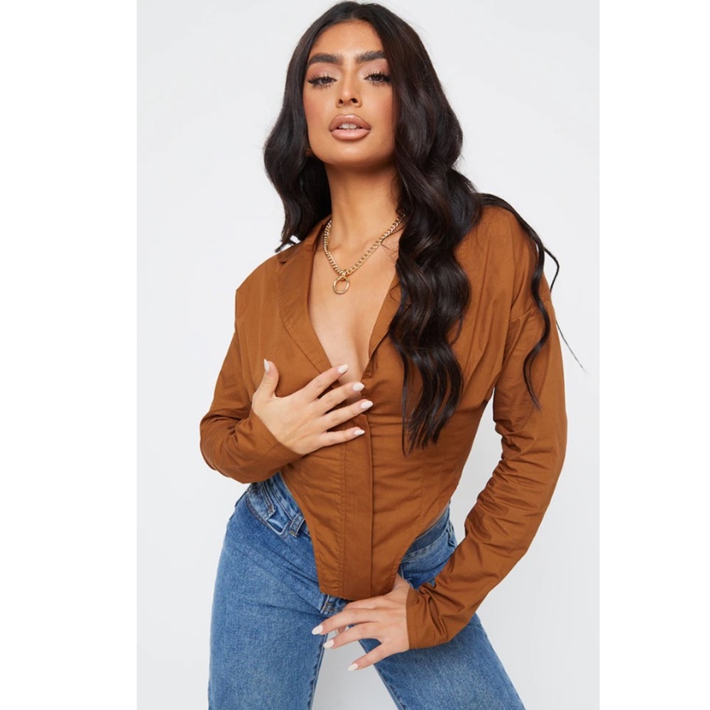 Woven Crop Shirt